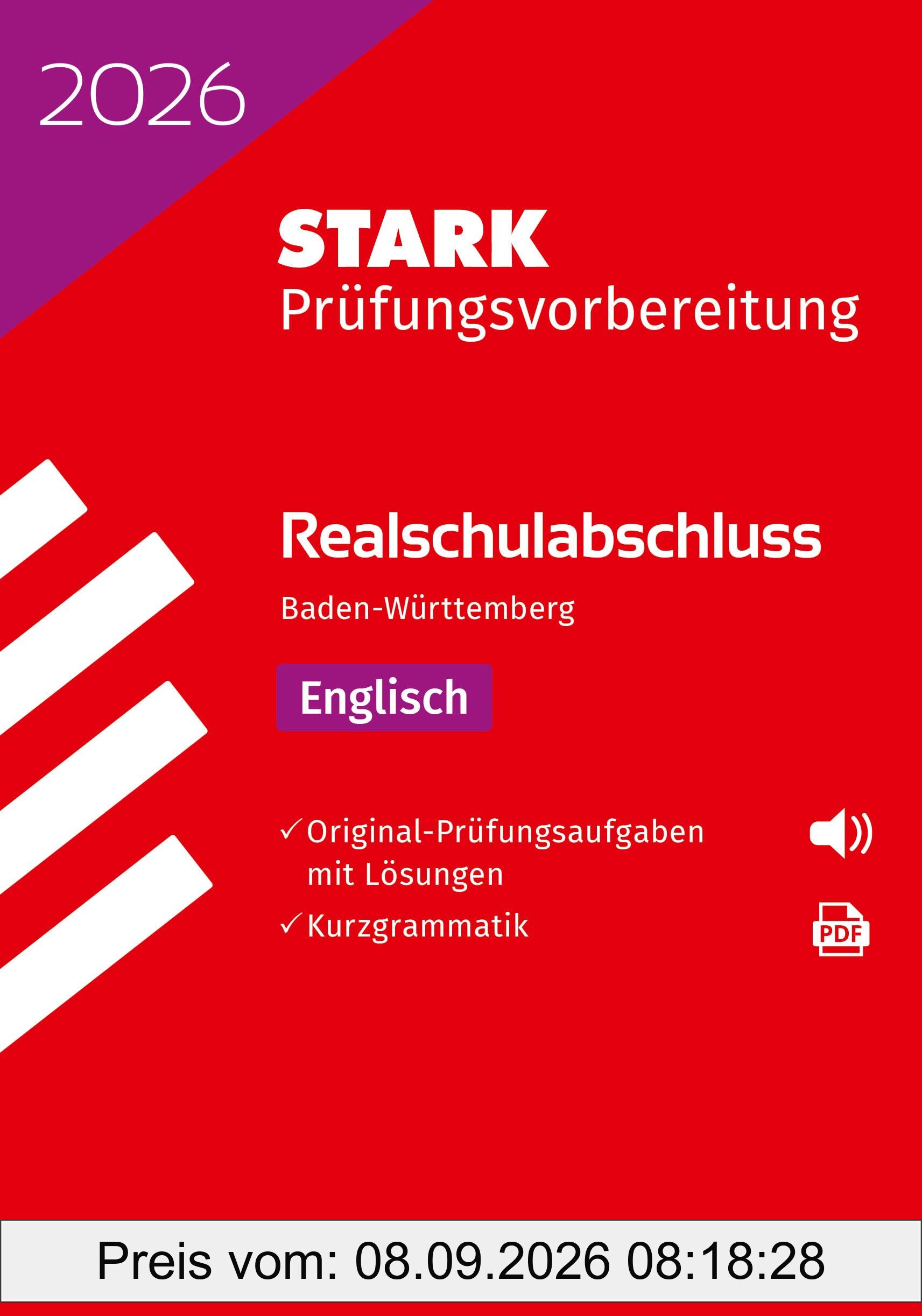 STARK Englisch - Realschulabschluss 2026 BW - Prüfungsvorbereitung (Abschlussprüfungen)
