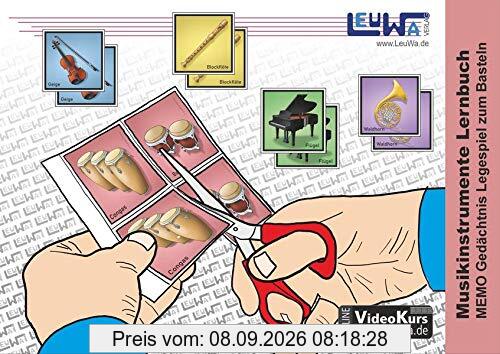 Musikinstrumente Lernbuch: MEMO Gedächtnis-Legespiel zum Basteln und Instrumente kennenlernen