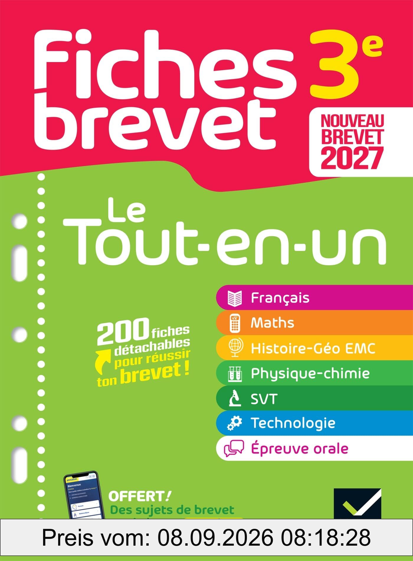 Le tout-en-un, 3e : toutes les matières : nouveau brevet 2027
