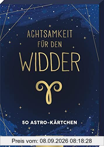 Achtsamkeit für den Widder: 50 Astro-Kärtchen | Astrologie im Spielkartenformat für die Handtasche