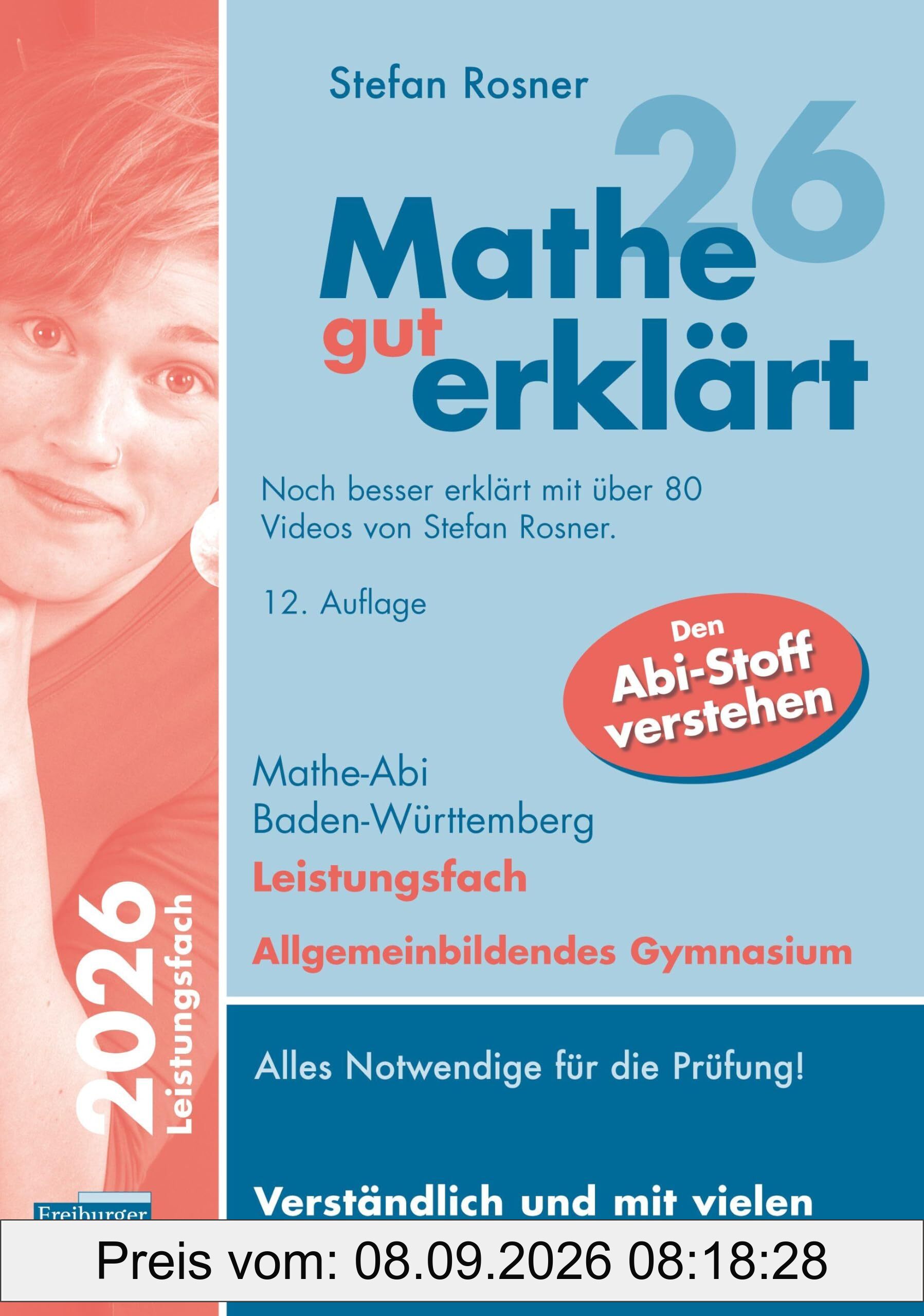 Mathe gut erklärt 2026 Leistungsfach Baden-Württemberg Gymnasium