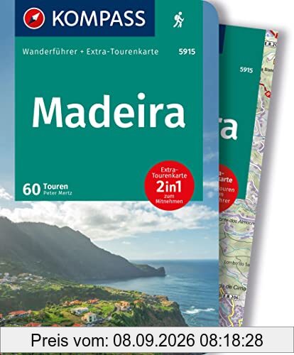 KOMPASS Wanderführer Madeira, 60 Touren: mit Extra-Tourenkarte, GPX-Daten zum Download