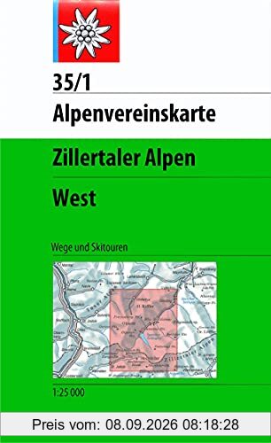Zillertaler Alpen - West: Weg und Ski (Alpenvereinskarten)