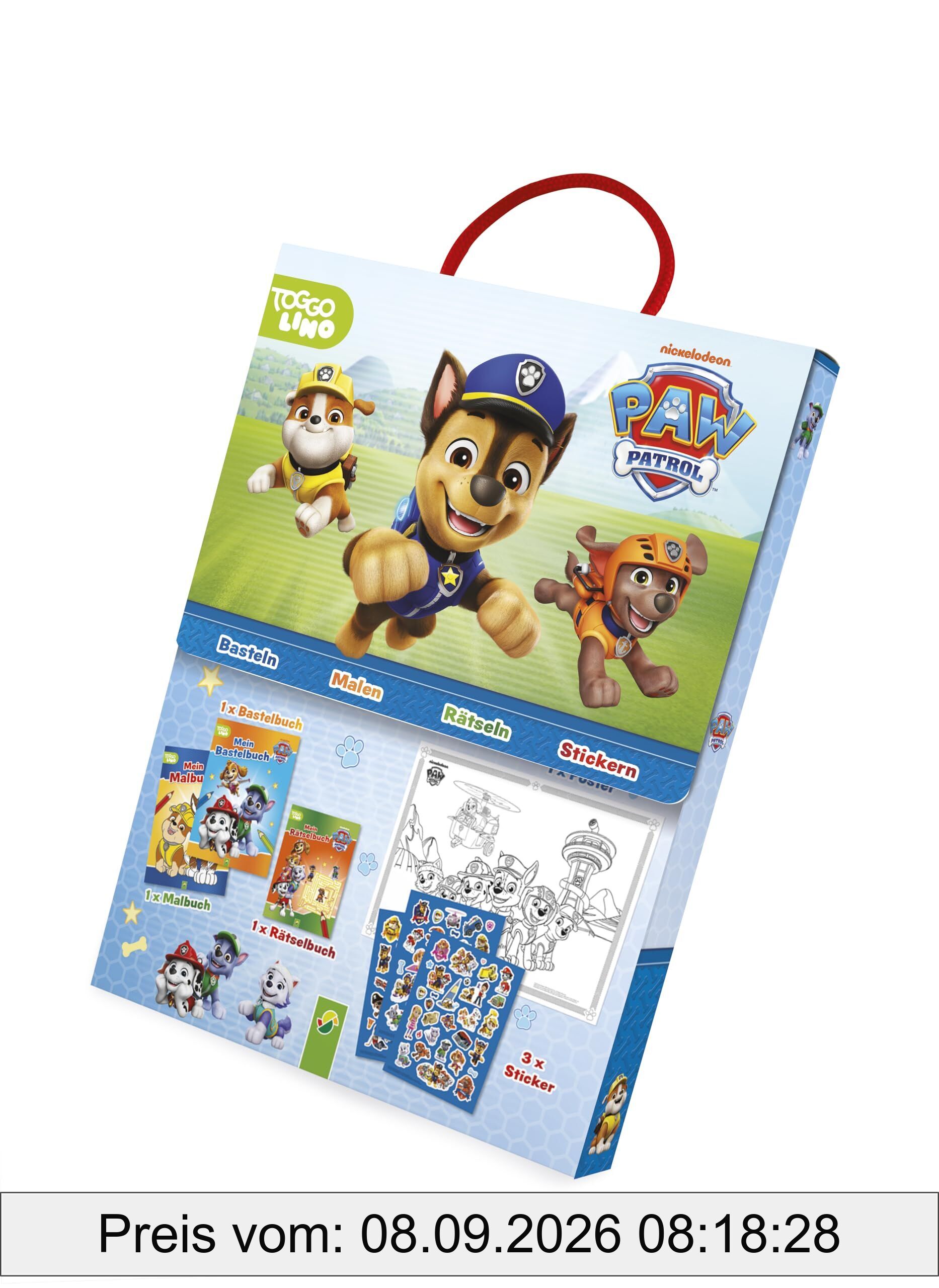 Paw Patrol Spaß-Set I Basteln - Rätseln - Stickern