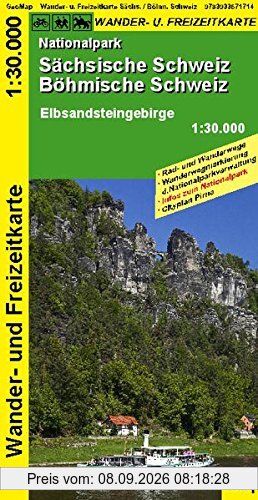 GeoMap Karten, Nationalpark Sächsische Schweiz, Böhmische Schweiz