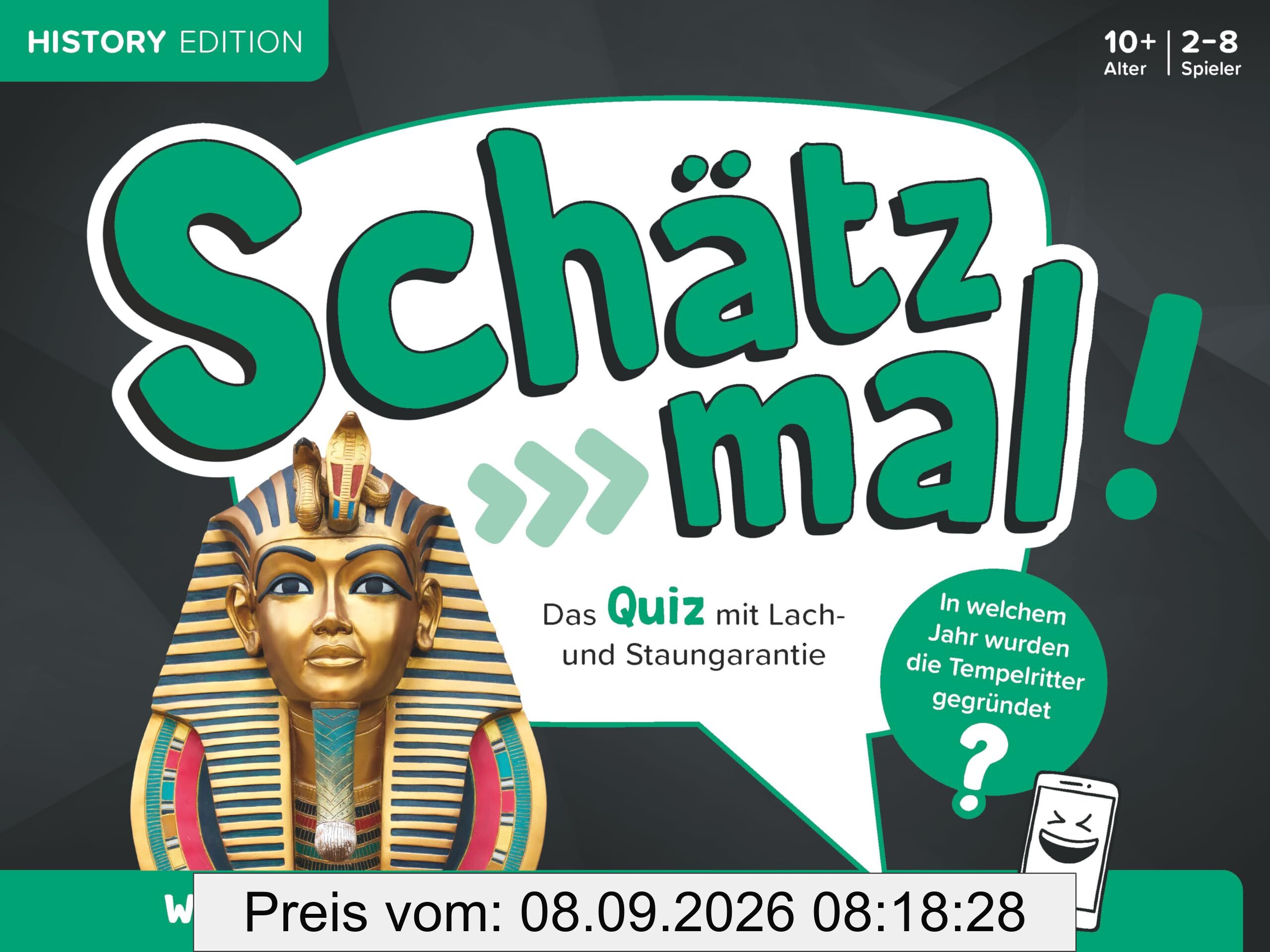Schätz mal! History Edition: Das Quiz mit Lach- und Staungarantie I Ab 10 Jahre I 2-8 Spieler I Spiele-Block