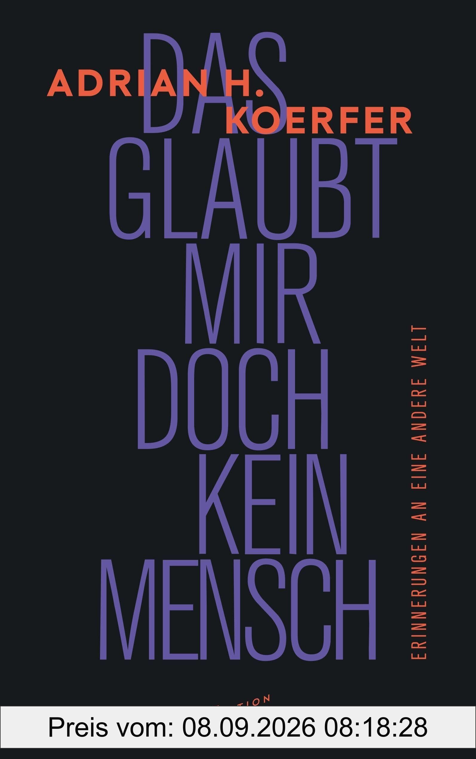 Das glaubt mir doch kein Mensch