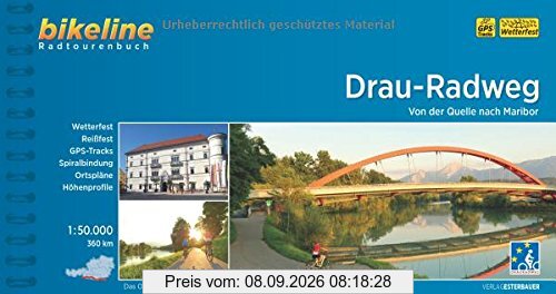 Bikeline Drau-Radweg: Von der Quelle nach Maribor. Radtourenbuch 1 : 50 000, 360 km, wetterfest/reißfest, GPS-Tracks-Download