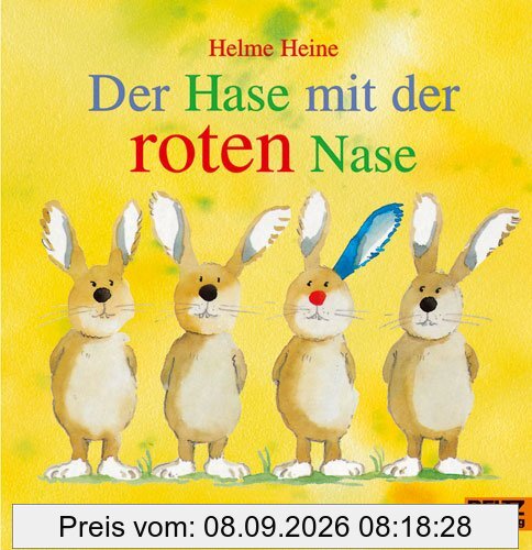 Der Hase mit der roten Nase: Vierfarbiges Papp-Bilderbuch