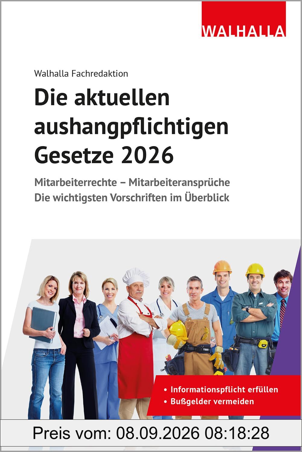 Die aktuellen aushangpflichtigen Gesetze 2026: Mitarbeiterrechte - Mitarbeiteransprüche; Die wichtigsten Vorschriften im Überblick; Mit Kordel zum Aushängen