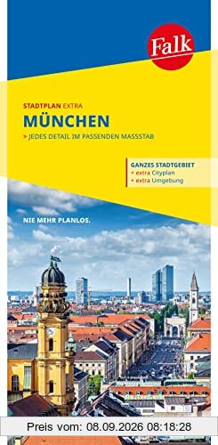 Falk Stadtplan Extra München 1:20.000: mit Ortsteilen von Dachau, Fürstenfeldbruck, Garching, Germering, Grünwald, Ismaning, Taufkirchen
