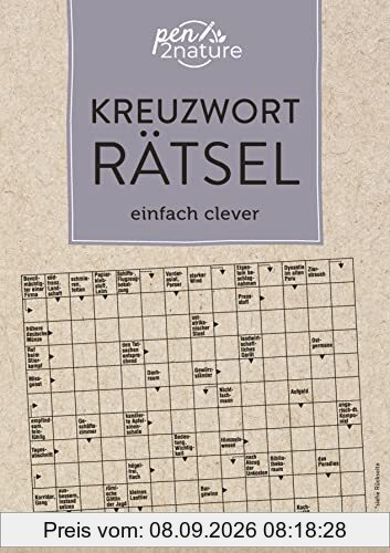 Kreuzworträtsel einfach clever: pen2nature: 100 % Recyclingpapier - klimaneutrale Produktion - unterstützt Aufforstungsprojekte