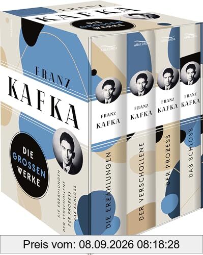 Franz Kafka, Die großen Werke (Die Erzählungen - Der Verschollene - Der Prozess - Das Schloss) (4 Bände im Schuber)