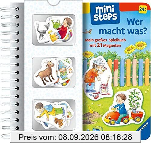 ministeps: Wer macht was?: Mein großes Spielbuch mit 21 Magneten. Ab 24 Monaten (ministeps Bücher)