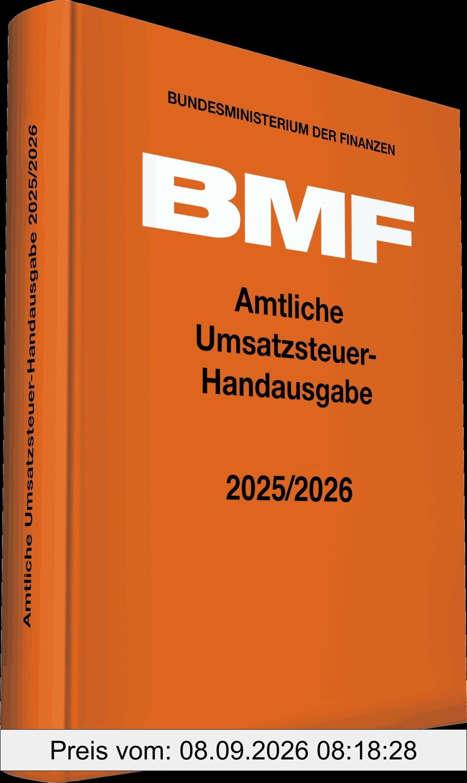 Amtliche Umsatzsteuer-Handausgabe 2025/2026