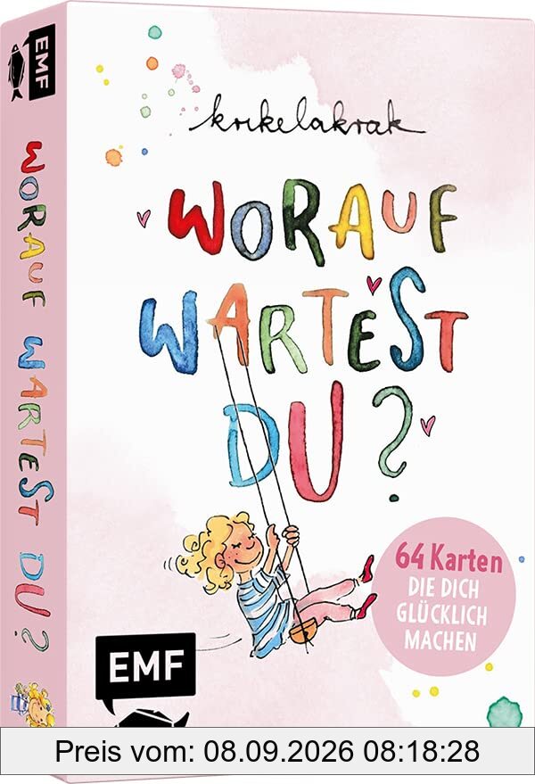 Kartenbox: Worauf wartest du? – 64 Karten, die dich glücklich machen: Mit Sprüchen, Impulsen und Übungen für mehr Lebensfreude