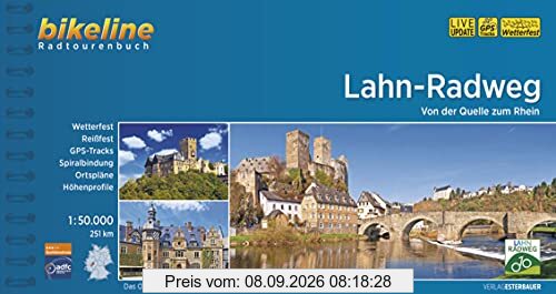 Lahntal-Radweg: Von der Quelle zum Rhein. 251 km, 1:50.000, wetterfest/reißfest, GPS-Tracks Download, LiveUpdate (Bikeline Radtourenbücher)