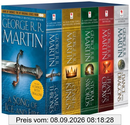 George R. R. Martin's A Game of Thrones 5-Book Boxed Set (Song of Ice and Fire Series): A Game of Thrones, A Clash of Kings, A Storm of Swords, A ... (George R. R. Martin Song of Ice and Fire)