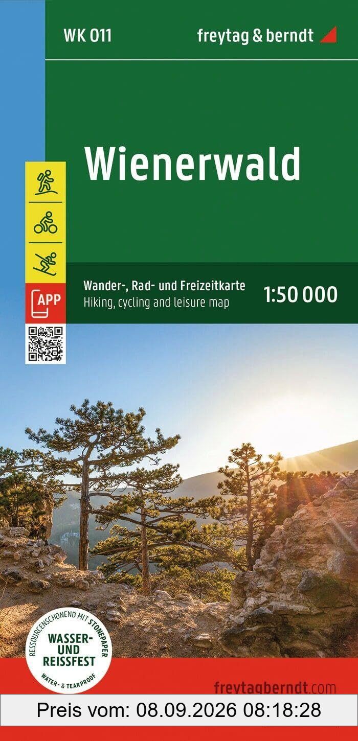 freytag & berndt Wanderkarte WK 011 Wienerwald 1:50.000: mit APP, wasserfest und reißfest