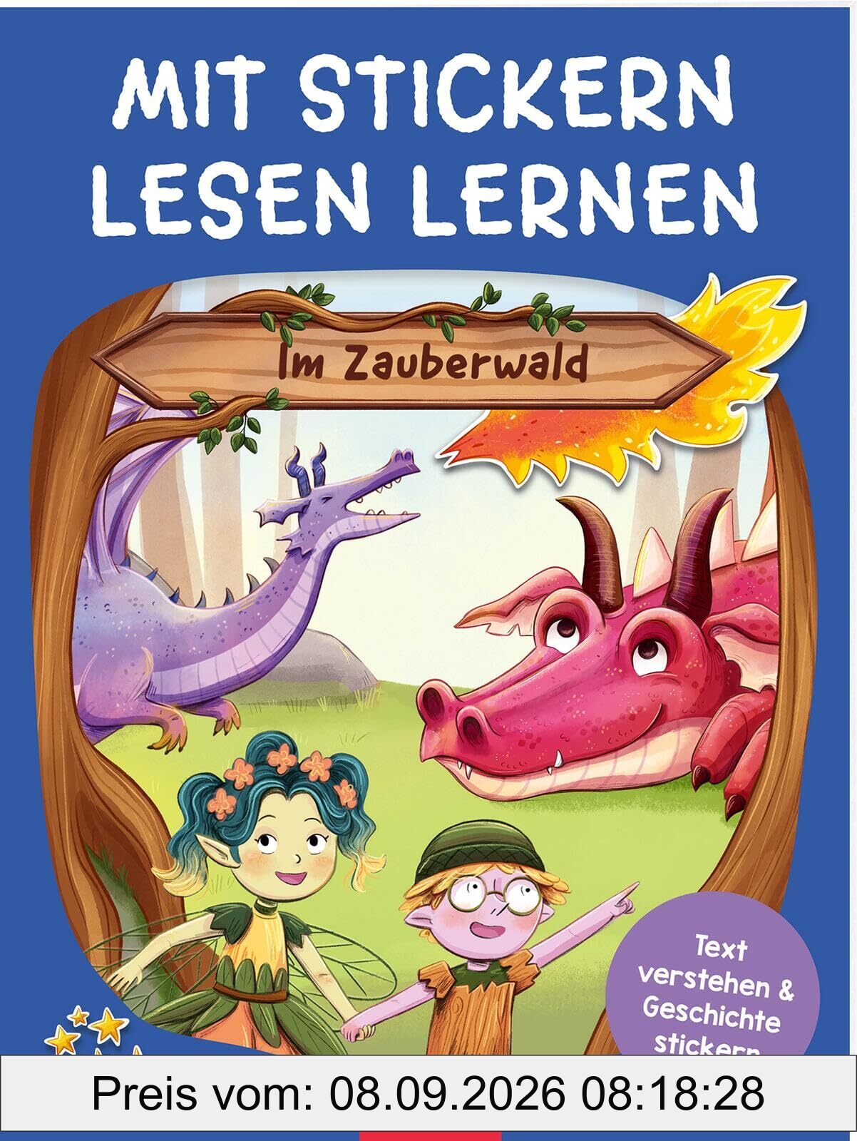Mit Stickern Lesen lernen - Im Zauberwald