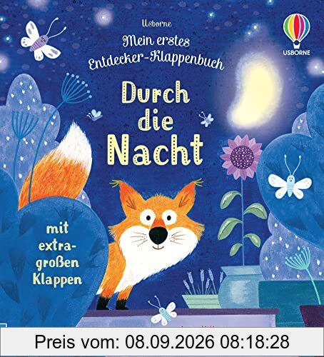 Mein erstes Entdecker-Klappenbuch: Durch die Nacht: mit extragroßen Klappen – Entdeckerbuch für Kinder ab 10 Monaten (Meine ersten Entdecker-Klappenbücher)