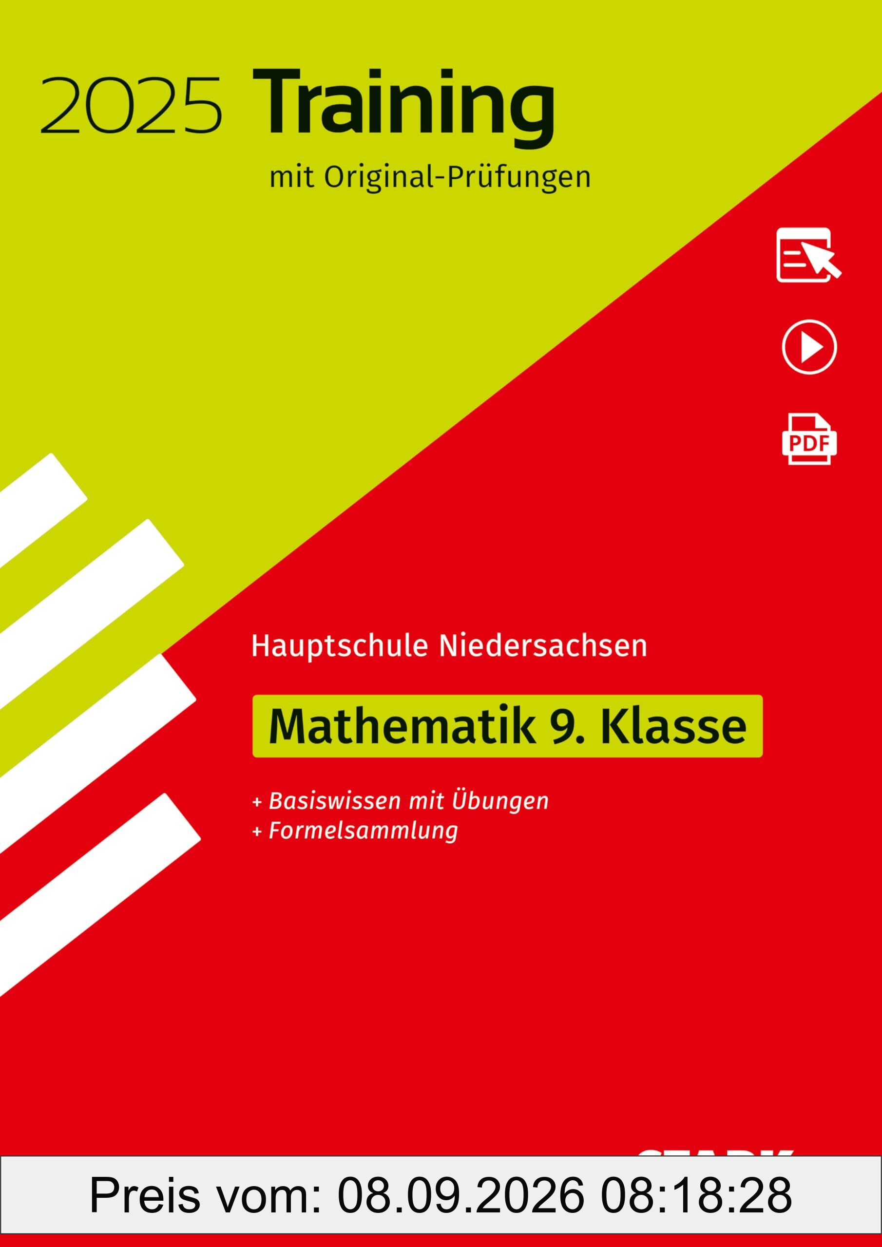 STARK Original-Prüfungen und Training Hauptschule 2025 - Mathematik 9.Klasse - Niedersachsen