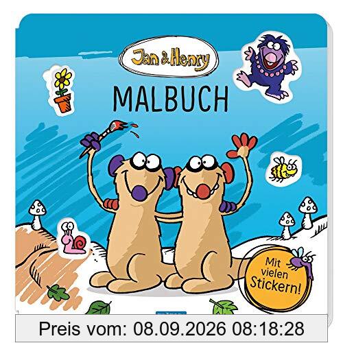 Trötsch Jan und Henry Malbuch mit Stickern: Malbuch Beschäftigungsbuch Ausmalbuch Stickerbuch (Jan & Henry)