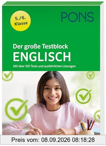 PONS Der große Testblock Englisch 5./6. Klasse: Mit über 100 Tests und ausführlichen Lösungen
