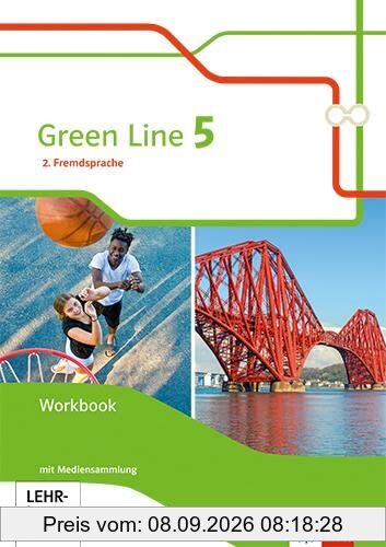 Green Line 5. Ausgabe 2. Fremdsprache: Workbook mit Mediensammlung Klasse 10 (Green Line. Ausgabe 2. Fremdsprache ab 2018)