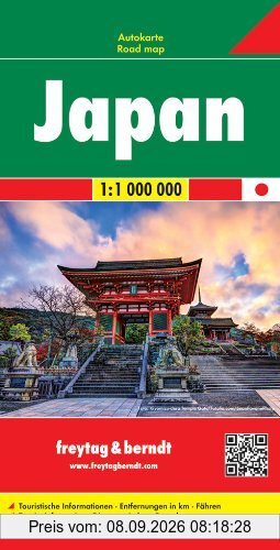 Freytag Berndt Autokarten, Japan - Maßstab 1:1.000.000