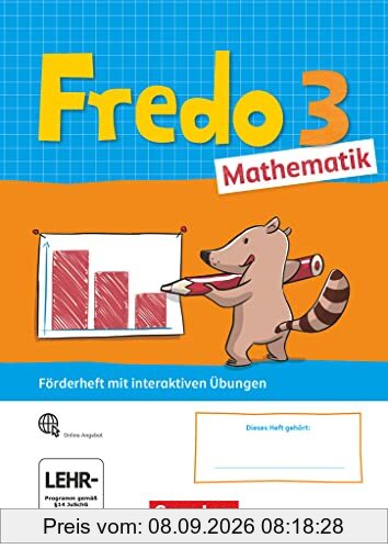Fredo - Mathematik - Ausgabe A - 2021 - 3. Schuljahr: Förderheft mit interaktiven Übungen online - Mit Stickerbogen