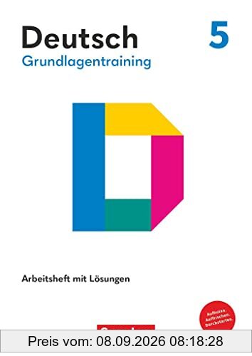 Grundlagentraining Deutsch - Sekundarstufe I - 5. Schuljahr: Förderheft mit Lösungen