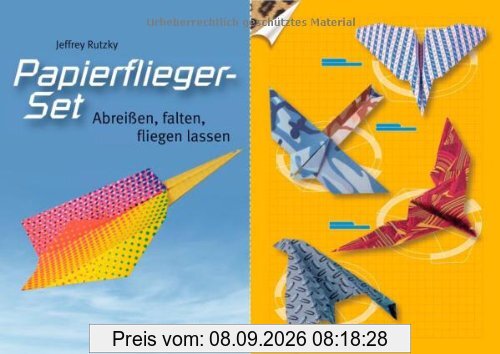 Papierflieger-Set: Abreißen, falten, fliegen lassen. Buch und bedrucktes Faltpapier