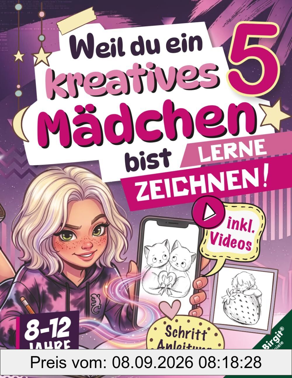 Weil du ein kreatives Mädchen bist 5 | Zeichnen lernen für Kinder (8-12 Jahre)