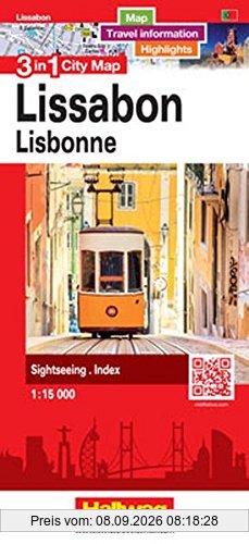 Lissabon 3 in 1 City Map: Map, Travel information, Highlights, Sightseeing, Index (City Map 3 in 1)