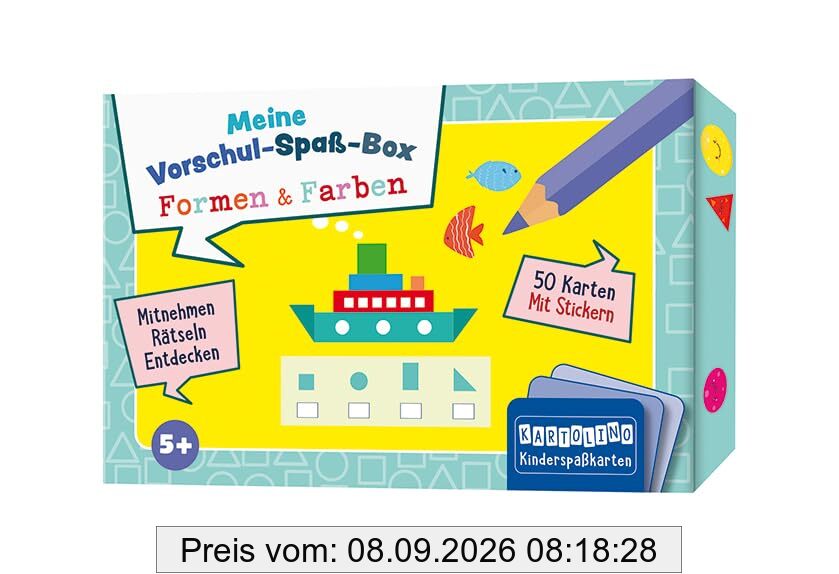 Meine Vorschul-Spaß-Box: Formen und Farben: Mitnehmen, rätseln, entdecken (KARTOLINO Kinderspaßkarten: Meine Vorschul-Spaß-Box)