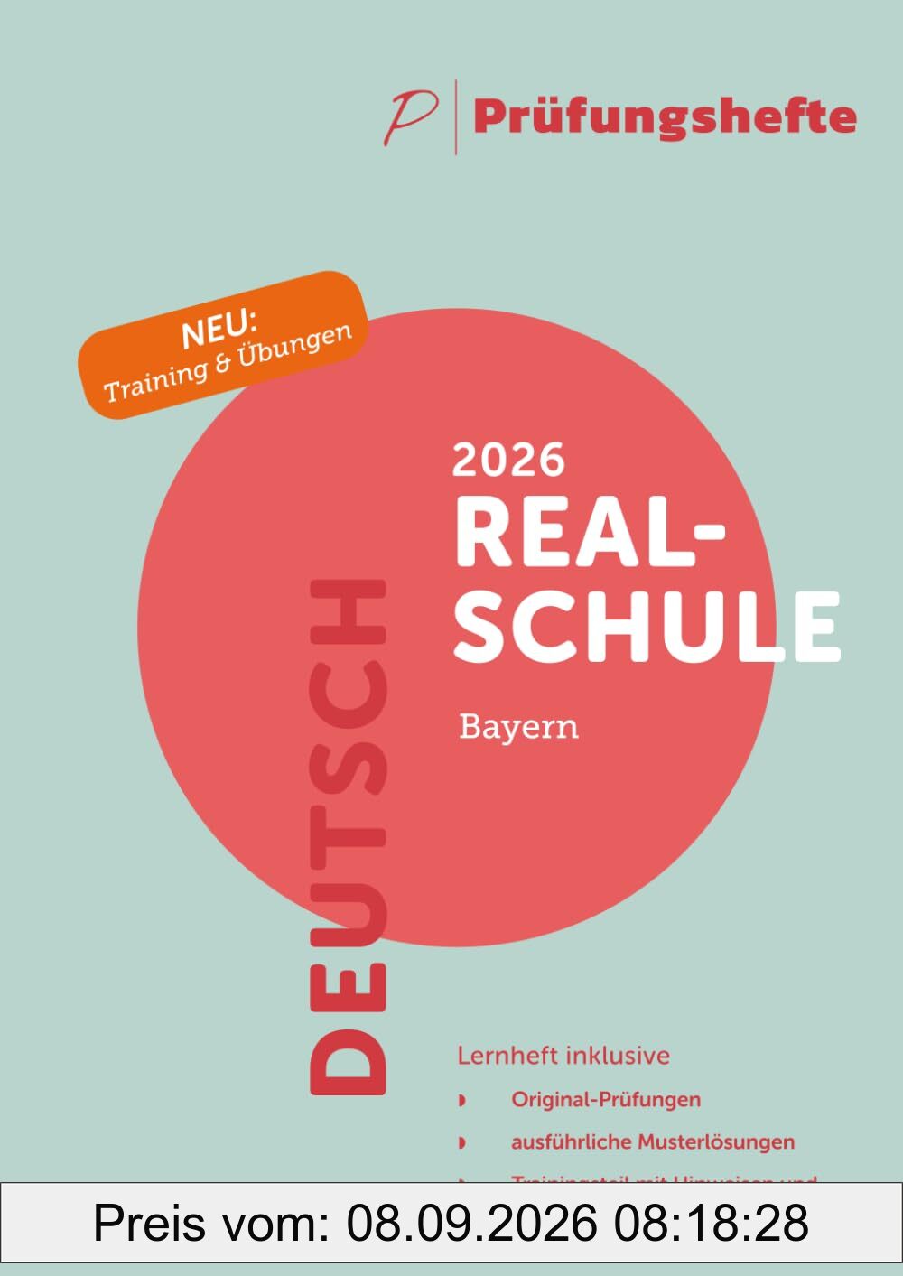 Prüfungsheft & Training – 2026 Deutsch Realschule – Bayern – Original-Prüfungen und Lösungen