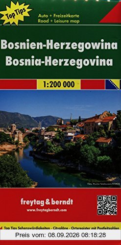 Freytag Berndt Autokarten, Bosnien-Herzegowina, Top 10 Tips, Autokarte 1:200.000 (freytag & berndt Auto + Freizeitkarten)