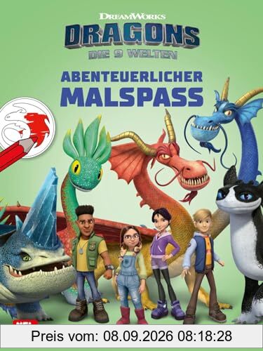 Dragons - Die neun Welten: Abenteuerlicher Malspaß: Ausmalbilder für Drachenfans ab 4 Jahren