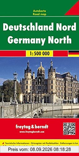 Freytag Berndt Autokarten, Deutschland Nord - Maßstab 1:500 000