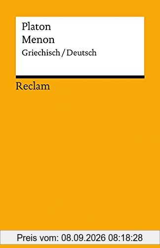 Menon: Griechisch/Deutsch (Reclams Universal-Bibliothek)