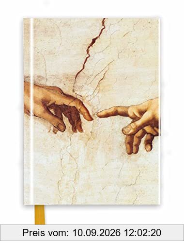 Premium Notizbuch DIN A5: Michelangelo, Die Erschaffung Adams: Unser hochwertiges, liniertes Blankbook mit festem, künstlerisch geprägtem Einband und ... Notizbuch DIN A 5 mit Magnetverschluss)