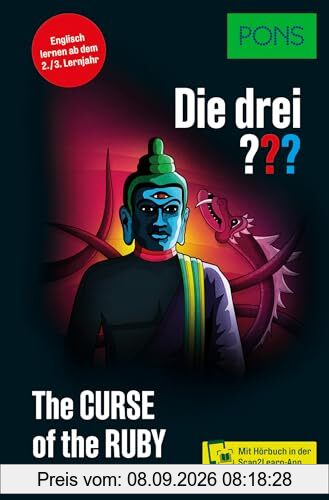 PONS Die Drei ??? The Curse of the Ruby: Englisch lernen mit Justus, Peter und Bob und Hörbuch in der Scan2Learn-App
