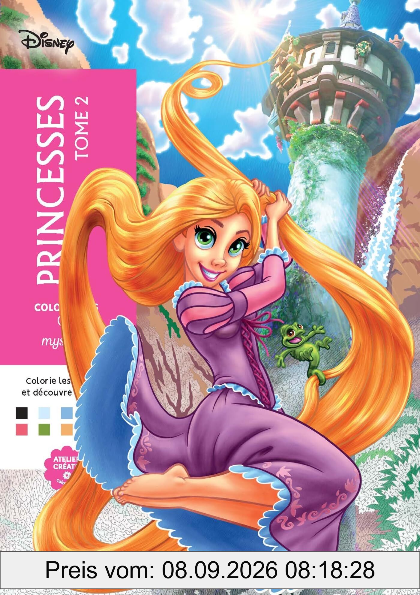 Coloriages mystères Disney : Princesses Tome 2 : Colorie les chiffres et découvre l'image