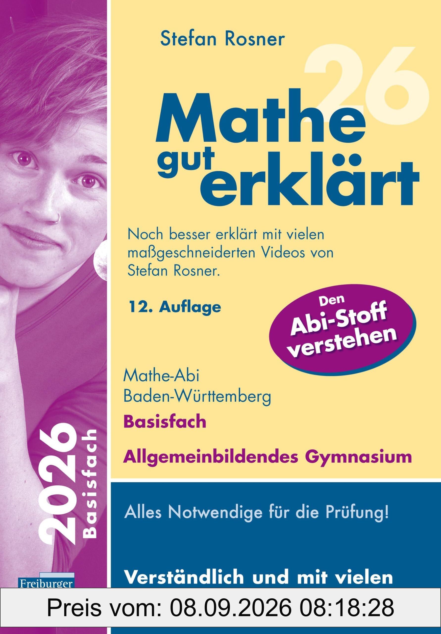 Mathe gut erklärt 2026 Basisfach Baden-Württemberg Gymnasium