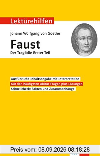 Klett Lektürehilfen Faust Der Tagödie erster Teil: Interpretationshilfe für Oberstufe und Abitur