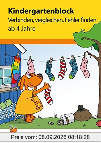 Kindergartenblock - Verbinden, vergleichen, Fehler finden ab 4 Jahre
