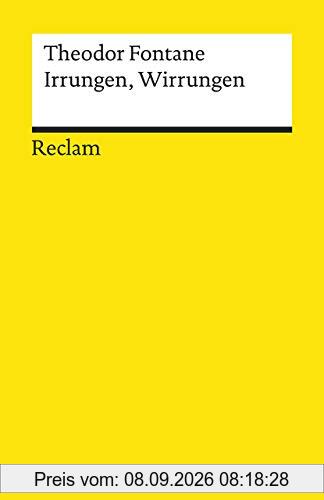 Irrungen, Wirrungen: Roman (Reclams Universal-Bibliothek)