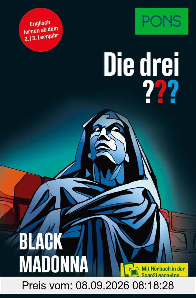 PONS Die Drei ??? Black Madonna: Englisch lernen mit Justus, Peter und Bob - mit Hörbuch in der Scan2Learn-App