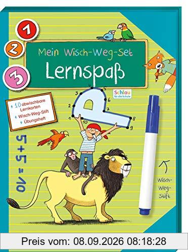 Schlau für die Schule: Mein Wisch-Weg-Set: Lernspaß: 10 abwischbare Lernkarten, Wisch-Weg-Stift und Übungsheft